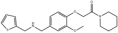 N-{3-methoxy-4-[2-oxo-2-(1-piperidinyl)ethoxy]benzyl}-N-(2-thienylmethyl)amine Struktur