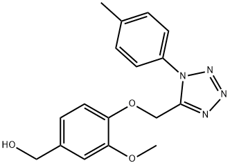 (3-methoxy-4-{[1-(4-methylphenyl)-1H-tetraazol-5-yl]methoxy}phenyl)methanol Struktur