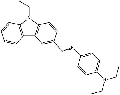 N-[4-(diethylamino)phenyl]-N-[(9-ethyl-9H-carbazol-3-yl)methylene]amine Struktur