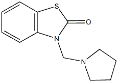 3-(1-pyrrolidinylmethyl)-1,3-benzothiazol-2(3H)-one Struktur