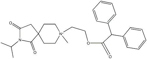 8-{2-[(diphenylacetyl)oxy]ethyl}-2-isopropyl-8-methyl-1,3-dioxo-2-aza-8-azoniaspiro[4.5]decane Struktur