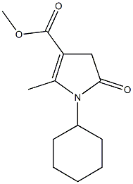 methyl 1-cyclohexyl-2-methyl-5-oxo-4,5-dihydro-1H-pyrrole-3-carboxylate Struktur