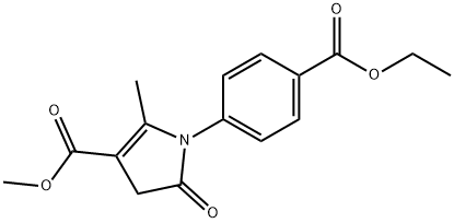 methyl 1-[4-(ethoxycarbonyl)phenyl]-2-methyl-5-oxo-4,5-dihydro-1H-pyrrole-3-carboxylate Struktur