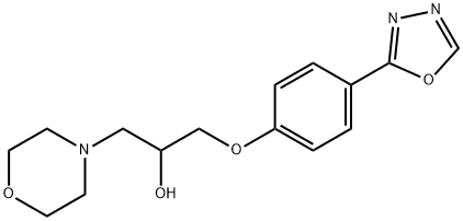 1-(4-morpholinyl)-3-[4-(1,3,4-oxadiazol-2-yl)phenoxy]-2-propanol Struktur