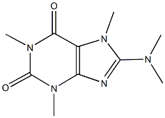 8-(dimethylamino)-1,3,7-trimethyl-3,7-dihydro-1H-purine-2,6-dione Struktur