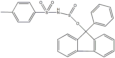 9-phenyl-9H-fluoren-9-yl (4-methylphenyl)sulfonylamidosulfite Struktur