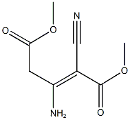 dimethyl 3-amino-2-cyano-2-pentenedioate Struktur