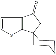 5,6-dihydrospiro(4H-cyclopenta[b]thiophene-6,1'-cyclohexane)-4-one Struktur