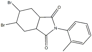 5,6-dibromo-2-(2-methylphenyl)hexahydro-1H-isoindole-1,3(2H)-dione Struktur