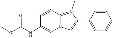 methyl 1-methyl-2-phenylimidazo[1,2-a]pyridin-1-ium-6-ylcarbamate Struktur