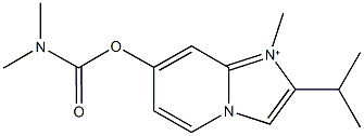 2-isopropyl-1-methylimidazo[1,2-a]pyridin-1-ium-7-yl dimethylcarbamate Struktur