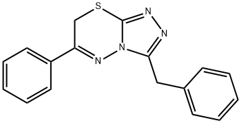 3-benzyl-6-phenyl-7H-[1,2,4]triazolo[3,4-b][1,3,4]thiadiazine Struktur