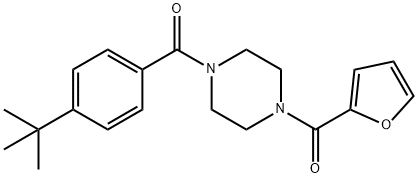 1-(4-tert-butylbenzoyl)-4-(2-furoyl)piperazine Struktur