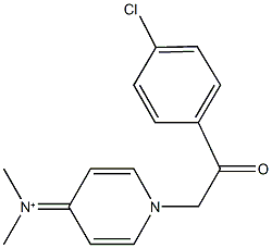 N-(1-[2-(4-chlorophenyl)-2-oxoethyl]-4(1H)-pyridinylidene)-N-methylmethanaminium Struktur