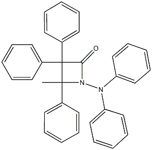 1-(diphenylamino)-4-methyl-3,3,4-triphenyl-2-azetidinone Struktur