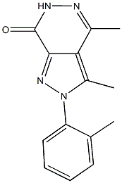 3,4-dimethyl-2-(2-methylphenyl)-2,6-dihydro-7H-pyrazolo[3,4-d]pyridazin-7-one Struktur