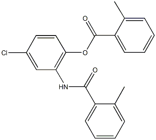 4-chloro-2-[(2-methylbenzoyl)amino]phenyl 2-methylbenzoate Struktur