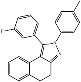 1-(3-fluorophenyl)-2-(4-methylphenyl)-4,5-dihydro-2H-benzo[e]indazole Struktur