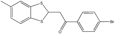 1-(4-bromophenyl)-2-(5-methyl-1,3-benzodithiol-2-yl)ethanone Struktur