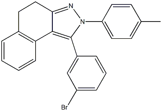 1-(3-bromophenyl)-2-(4-methylphenyl)-4,5-dihydro-2H-benzo[e]indazole Struktur