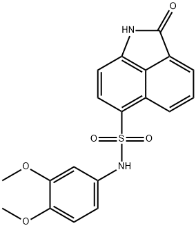 N-(3,4-dimethoxyphenyl)-2-oxo-1,2-dihydrobenzo[cd]indole-6-sulfonamide Struktur