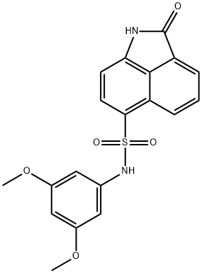 N-(3,5-dimethoxyphenyl)-2-oxo-1,2-dihydrobenzo[cd]indole-6-sulfonamide Struktur