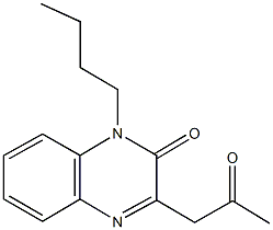 1-butyl-3-(2-oxopropyl)-2(1H)-quinoxalinone Struktur