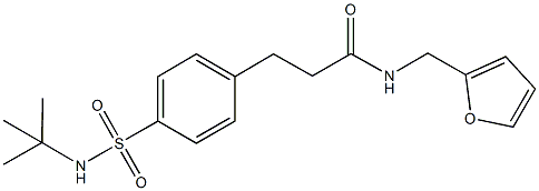 3-{4-[(tert-butylamino)sulfonyl]phenyl}-N-(2-furylmethyl)propanamide Struktur