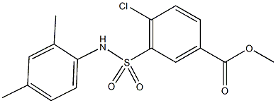 methyl 4-chloro-3-[(2,4-dimethylanilino)sulfonyl]benzoate Struktur