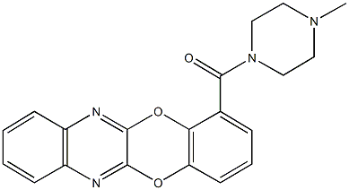 1-[(4-methyl-1-piperazinyl)carbonyl][1,4]benzodioxino[2,3-b]quinoxaline Struktur