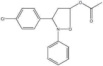 3-(4-chlorophenyl)-2-phenyl-5-isoxazolidinyl acetate Struktur