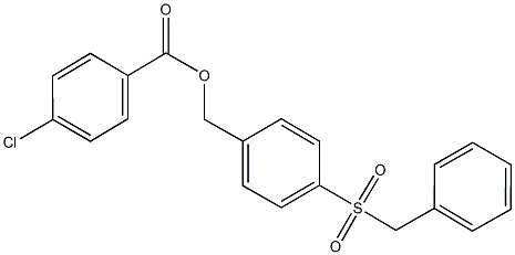 4-(benzylsulfonyl)benzyl 4-chlorobenzoate Struktur