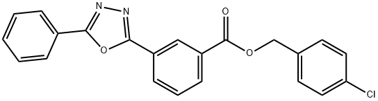 4-chlorobenzyl 3-(5-phenyl-1,3,4-oxadiazol-2-yl)benzoate Struktur