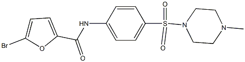 5-bromo-N-{4-[(4-methyl-1-piperazinyl)sulfonyl]phenyl}-2-furamide Struktur