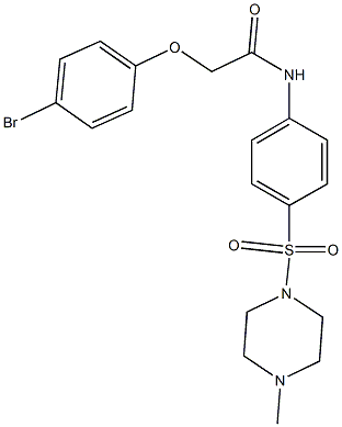 2-(4-bromophenoxy)-N-{4-[(4-methyl-1-piperazinyl)sulfonyl]phenyl}acetamide Struktur