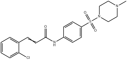 3-(2-chlorophenyl)-N-{4-[(4-methyl-1-piperazinyl)sulfonyl]phenyl}acrylamide Struktur