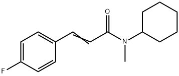 N-cyclohexyl-3-(4-fluorophenyl)-N-methylacrylamide Struktur