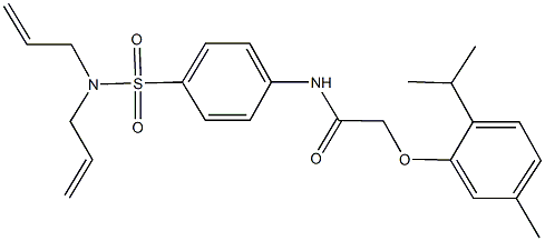 N-{4-[(diallylamino)sulfonyl]phenyl}-2-(2-isopropyl-5-methylphenoxy)acetamide Struktur