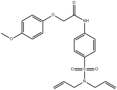 N-{4-[(diallylamino)sulfonyl]phenyl}-2-(4-methoxyphenoxy)acetamide Struktur