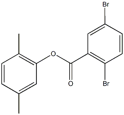 2,5-dimethylphenyl 2,5-dibromobenzoate Struktur