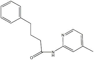 N-(4-methyl-2-pyridinyl)-4-phenylbutanamide Struktur