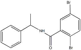 2,5-dibromo-N-(1-phenylethyl)benzamide Struktur