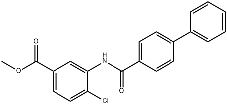 methyl 3-[([1,1'-biphenyl]-4-ylcarbonyl)amino]-4-chlorobenzoate Struktur