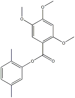 2,5-dimethylphenyl 2,4,5-trimethoxybenzoate Struktur