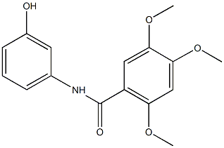 N-(3-hydroxyphenyl)-2,4,5-trimethoxybenzamide Struktur