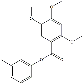 3-methylphenyl 2,4,5-trimethoxybenzoate Struktur