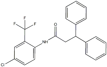 N-[4-chloro-2-(trifluoromethyl)phenyl]-3,3-diphenylpropanamide Struktur