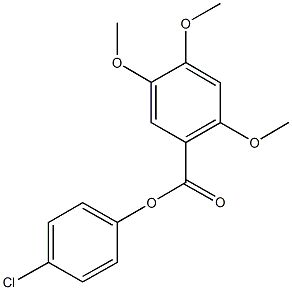 4-chlorophenyl 2,4,5-trimethoxybenzoate Struktur