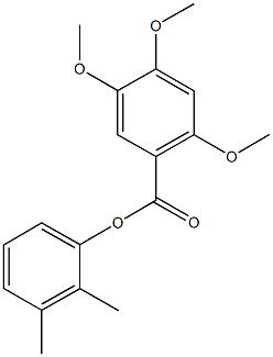 2,3-dimethylphenyl 2,4,5-trimethoxybenzoate Struktur