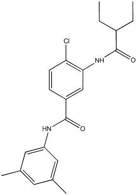 4-chloro-N-(3,5-dimethylphenyl)-3-[(2-ethylbutanoyl)amino]benzamide Struktur